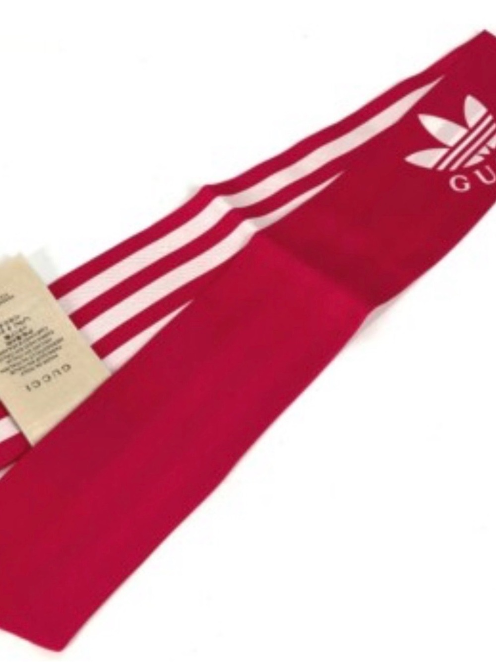 NWT Gucci Red and White Logo Athletic Headband
